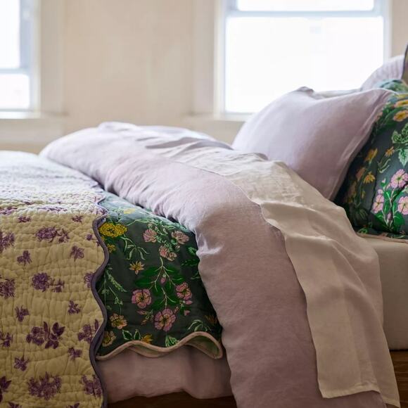 Anthropologie Washed Linen Duvet Cover – Lilac King – Discontinued NWT - Picture 5 of 6